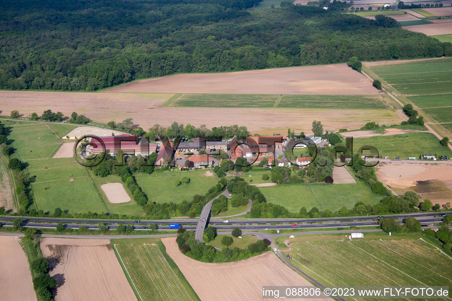 Luftaufnahme von Bruchköbel im Bundesland Hessen, Deutschland
