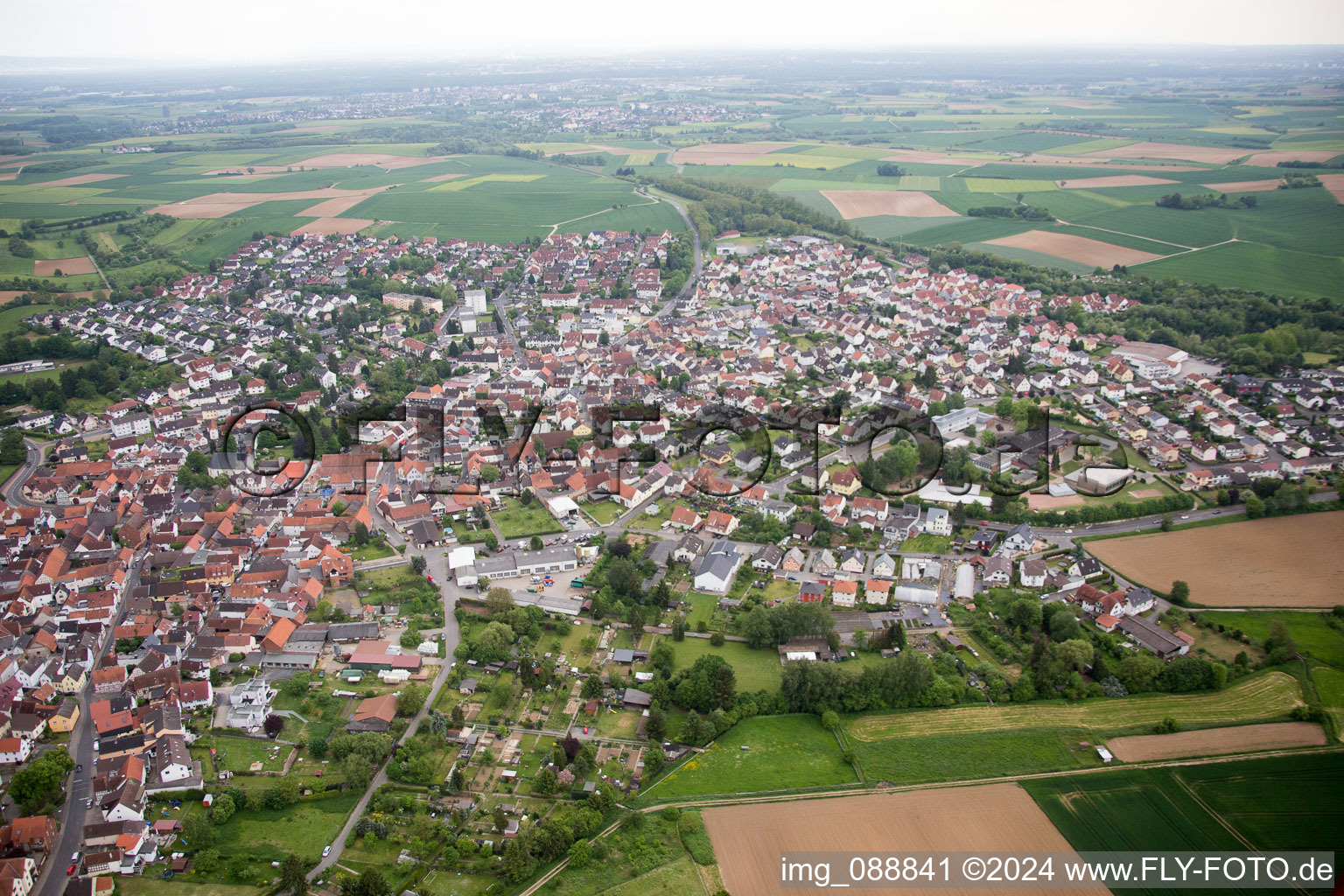 Luftbild von Ostheim im Bundesland Hessen, Deutschland