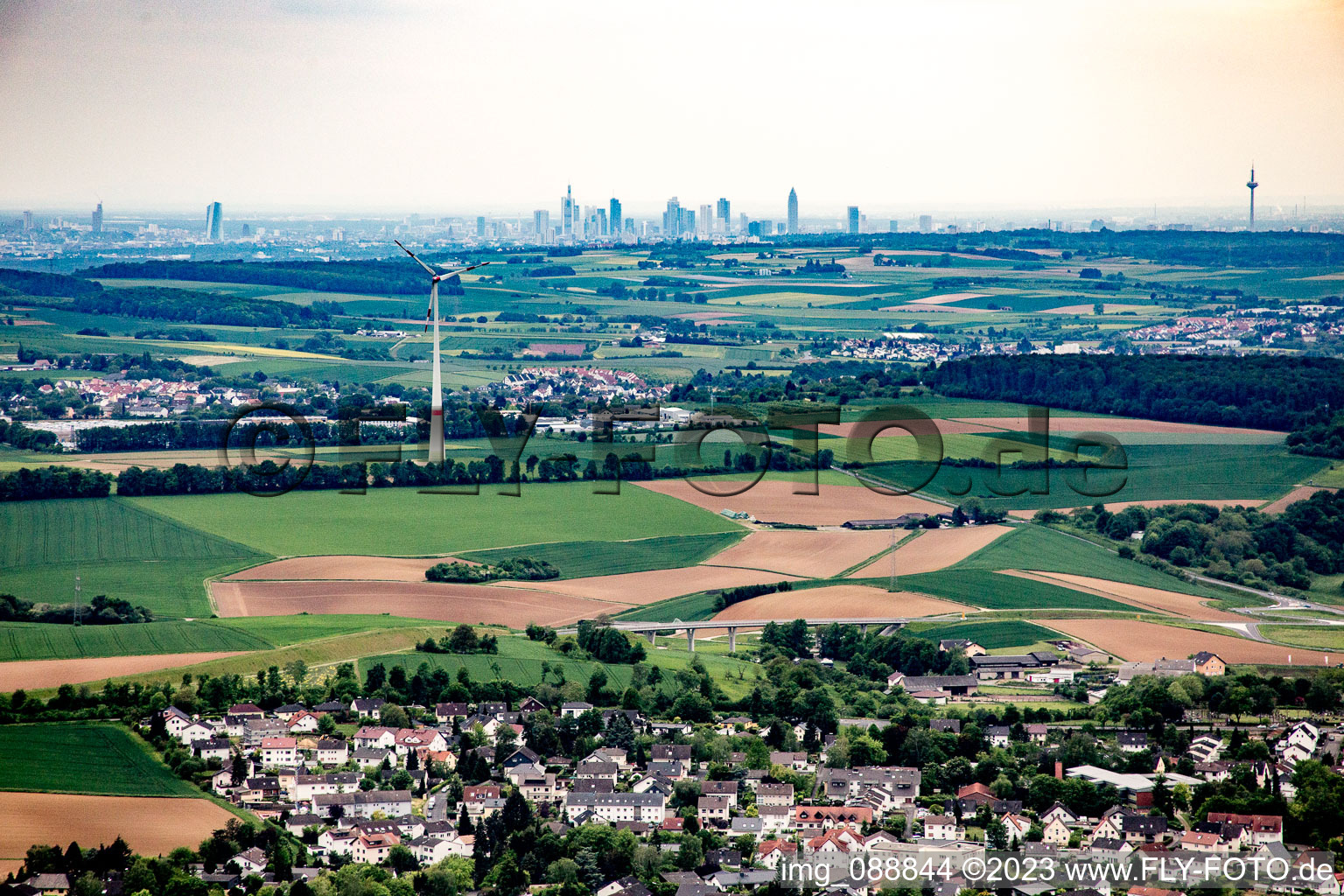 Luftbild von Frankfurt am Main in Nidderau im Bundesland Hessen, Deutschland