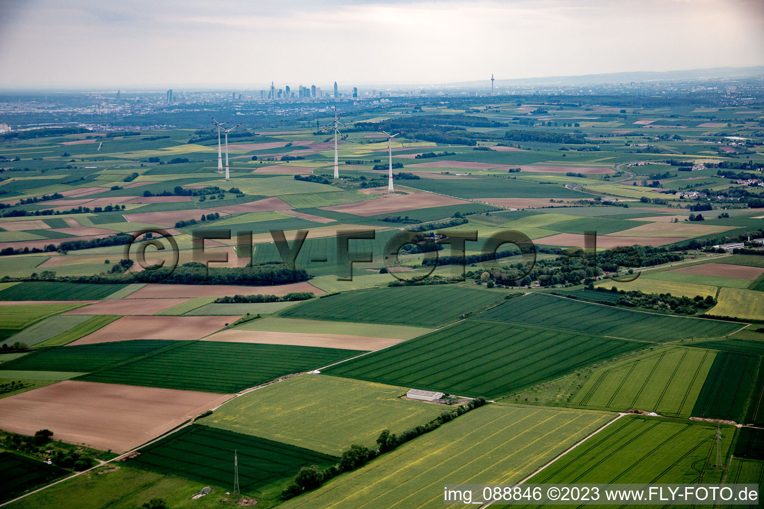 Luftbild von Frankfurt von Nordosten in Schöneck im Bundesland Hessen, Deutschland