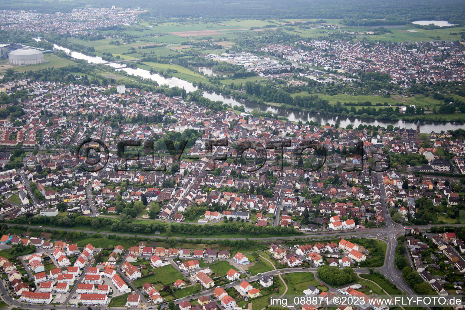 Drohnenbild von Hanau im Bundesland Hessen, Deutschland