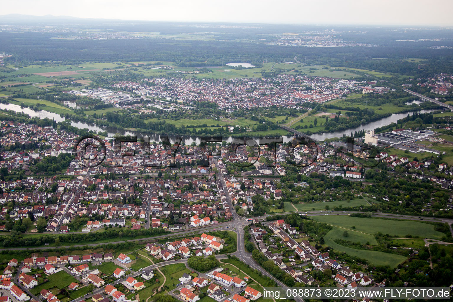 Hanau im Bundesland Hessen, Deutschland von einer Drohne aus