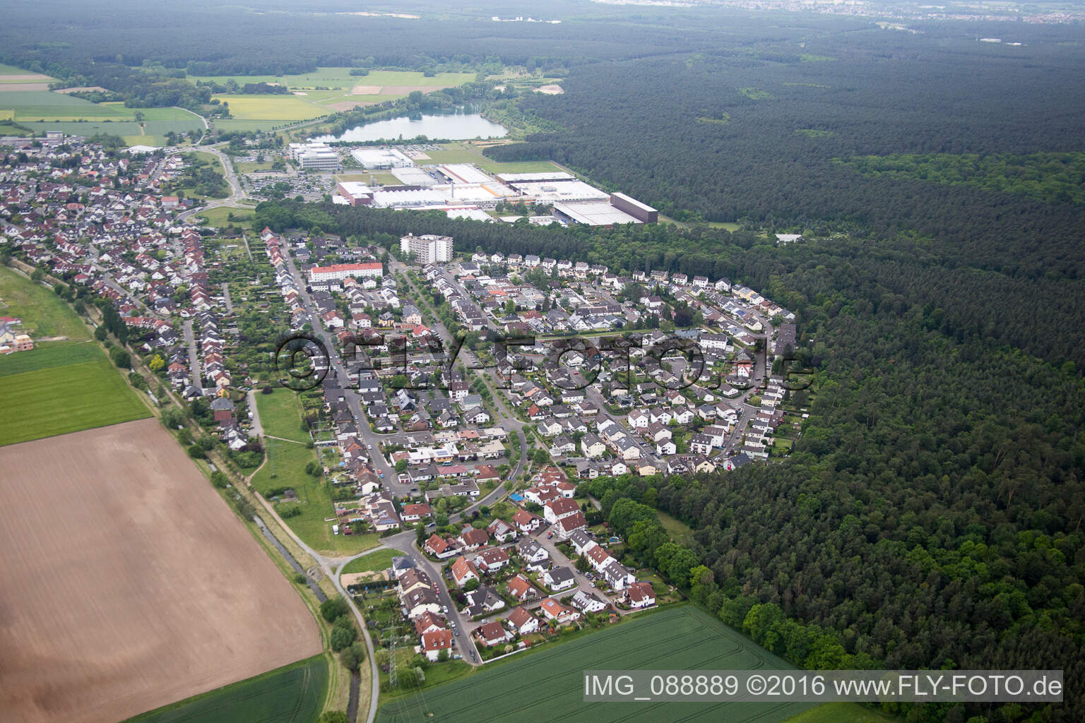 Babenhausen im Bundesland Hessen, Deutschland von oben
