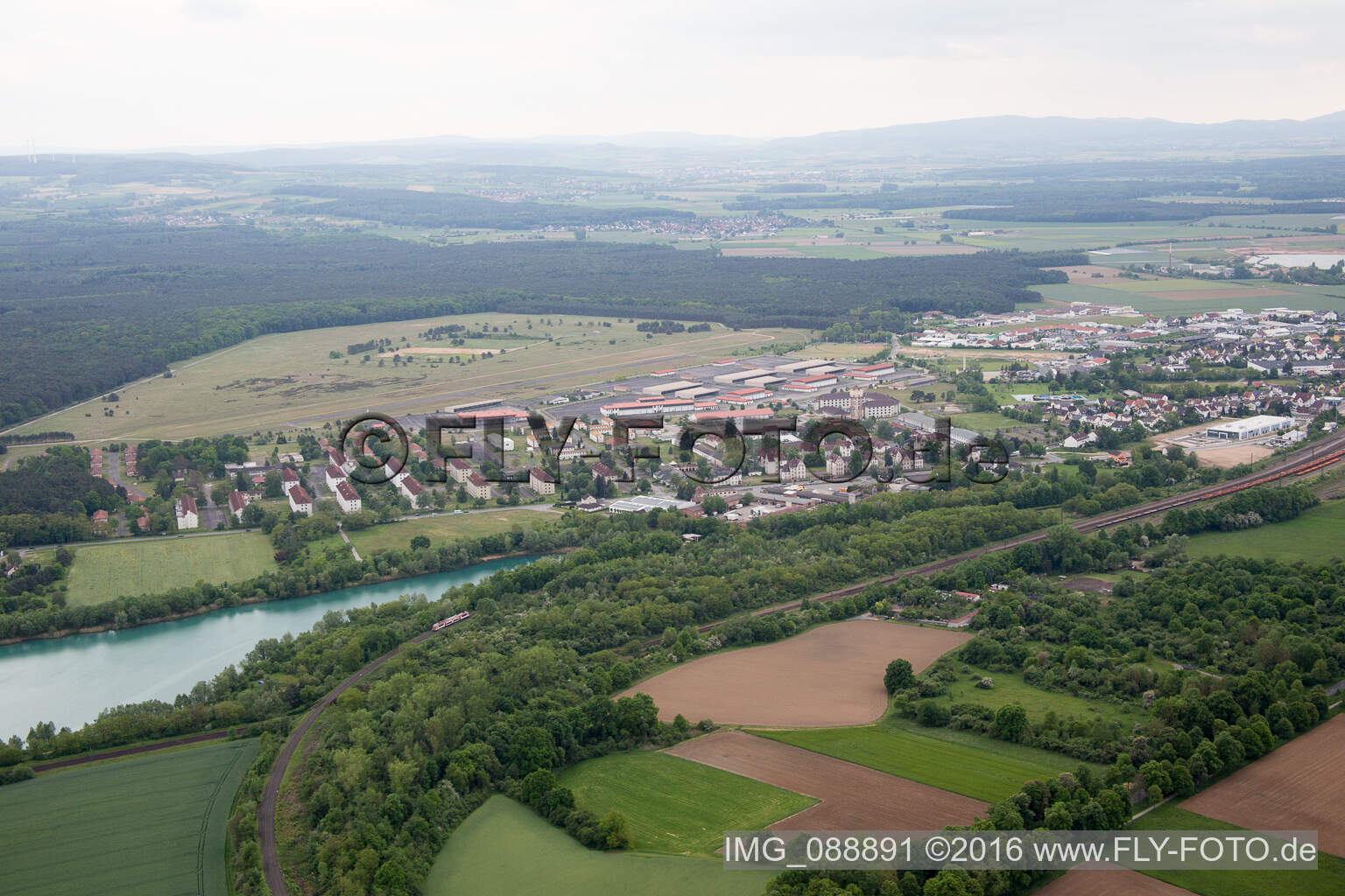 Babenhausen im Bundesland Hessen, Deutschland aus der Luft