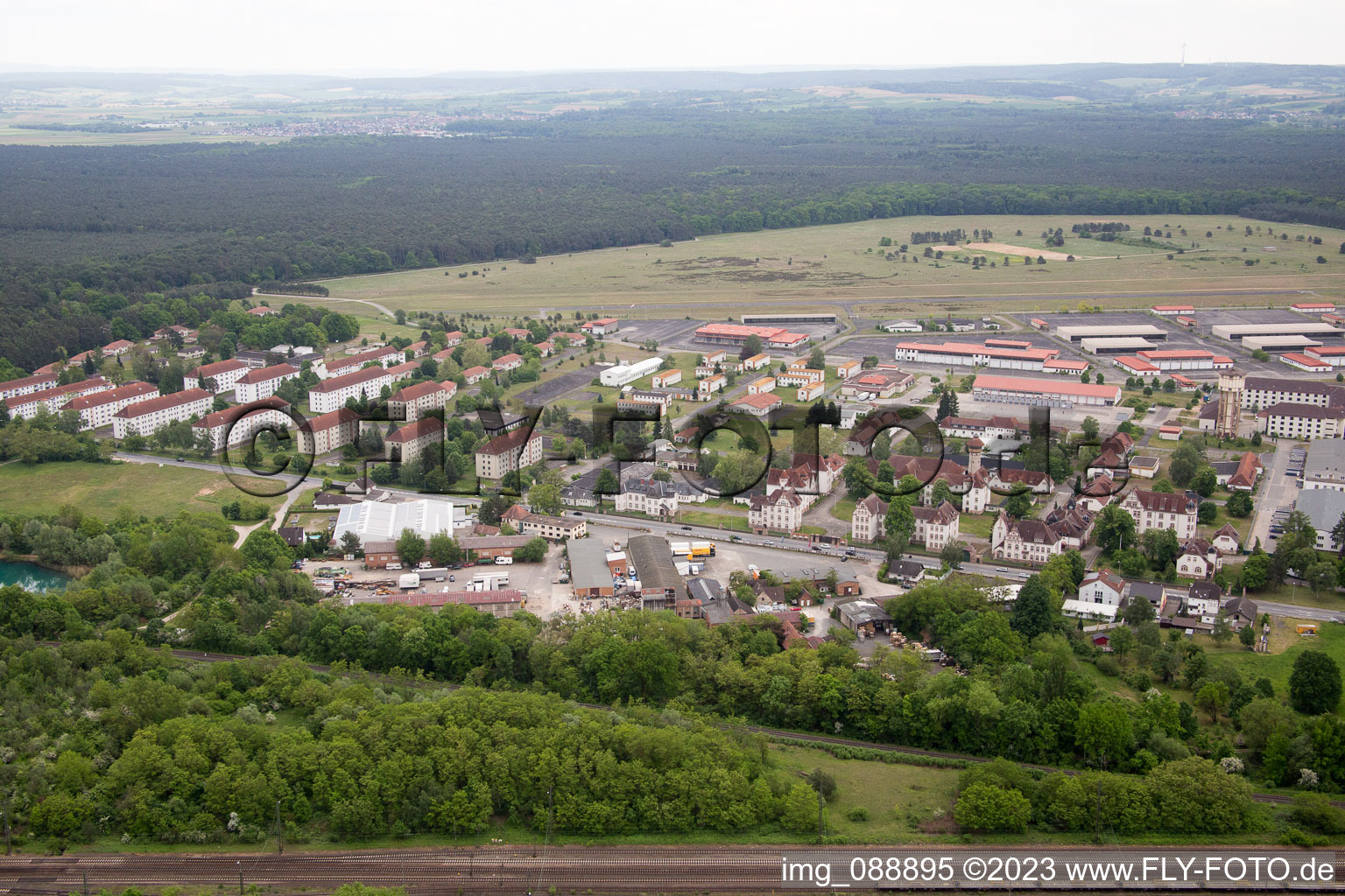 Babenhausen im Bundesland Hessen, Deutschland vom Flugzeug aus