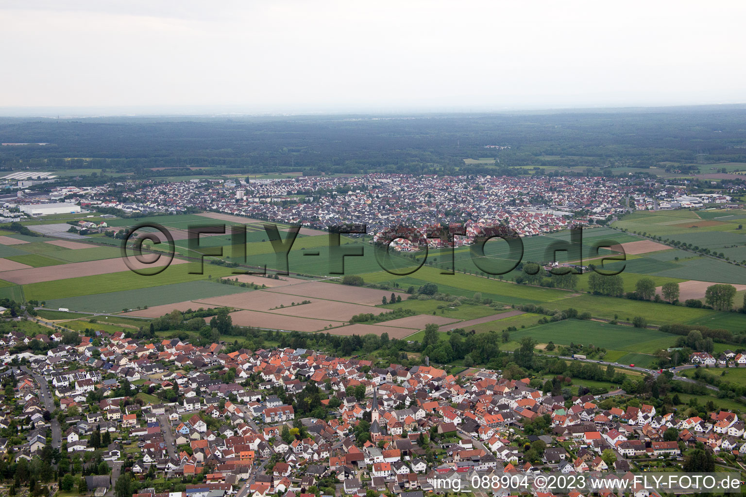 Luftbild von Altheim im Bundesland Hessen, Deutschland