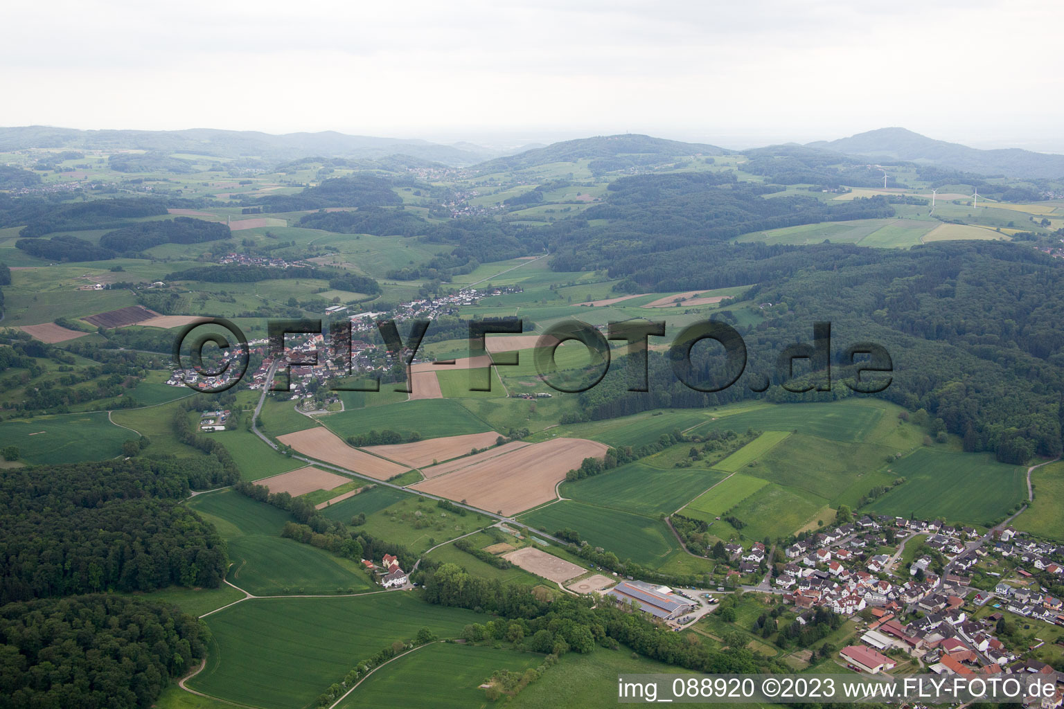 Luftaufnahme von Ernsthofen im Bundesland Hessen, Deutschland