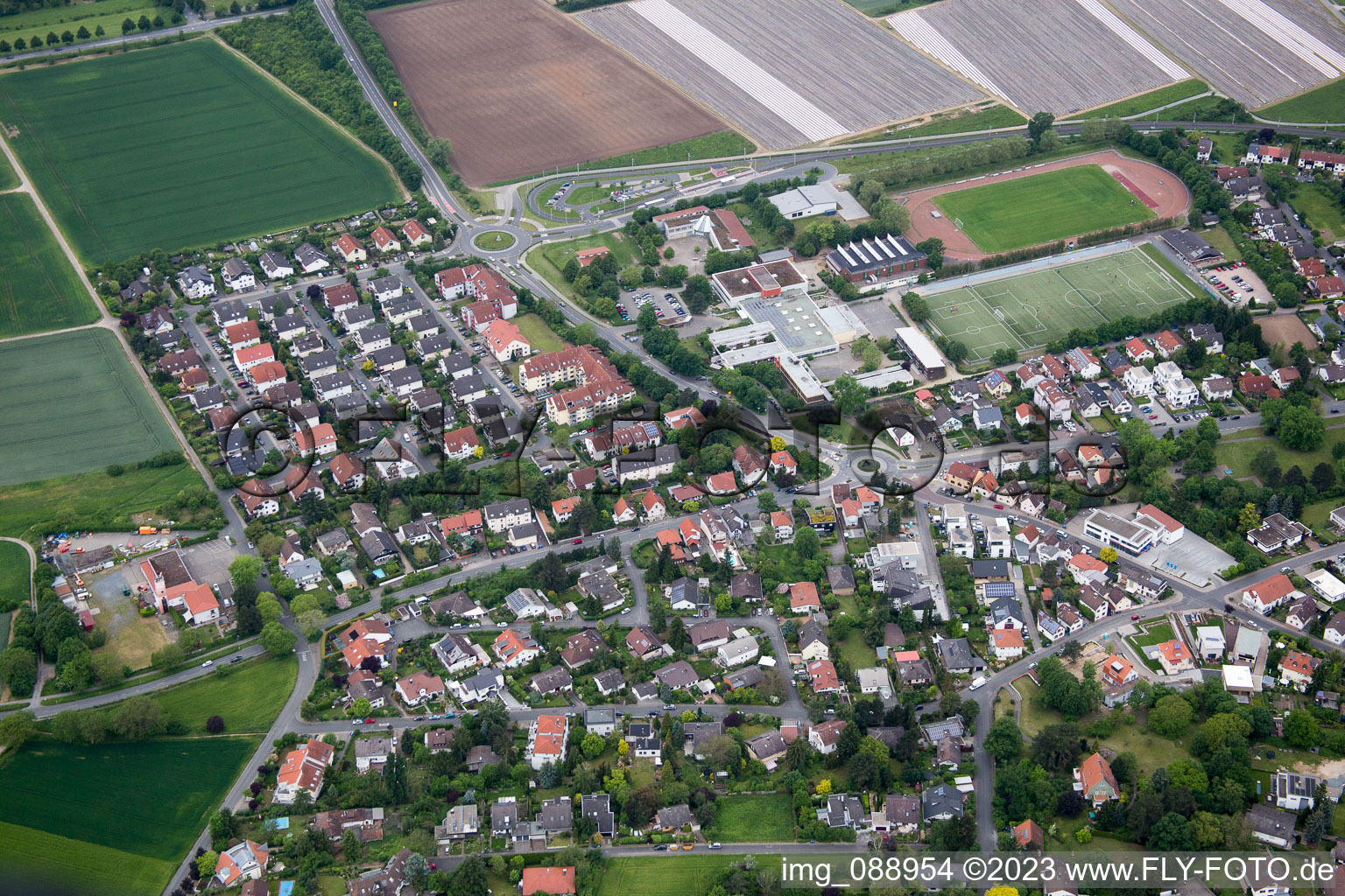 Luftaufnahme von Alsbach-Hähnlein im Bundesland Hessen, Deutschland