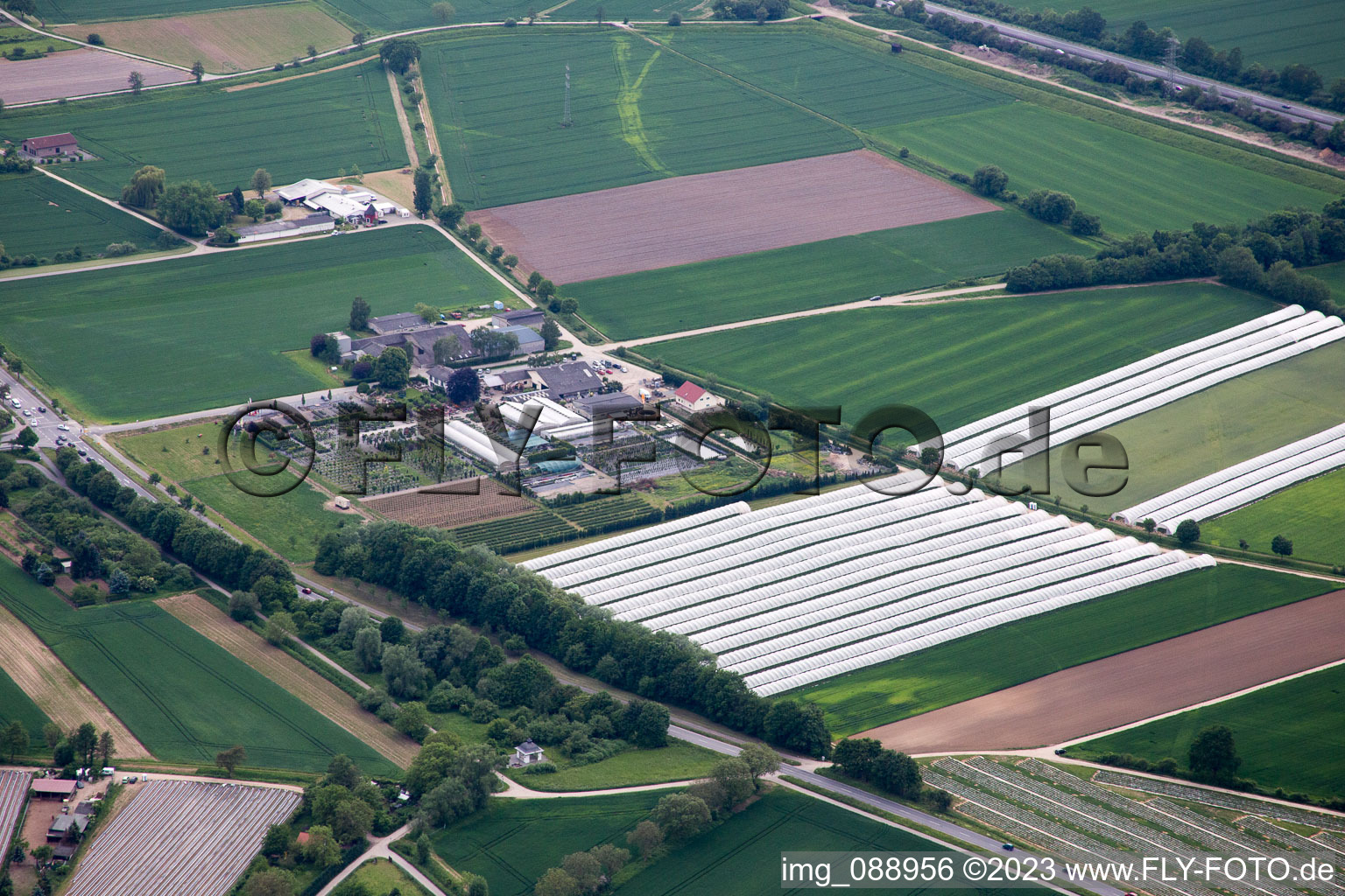 Drohnenbild von Zwingenberg im Bundesland Hessen, Deutschland