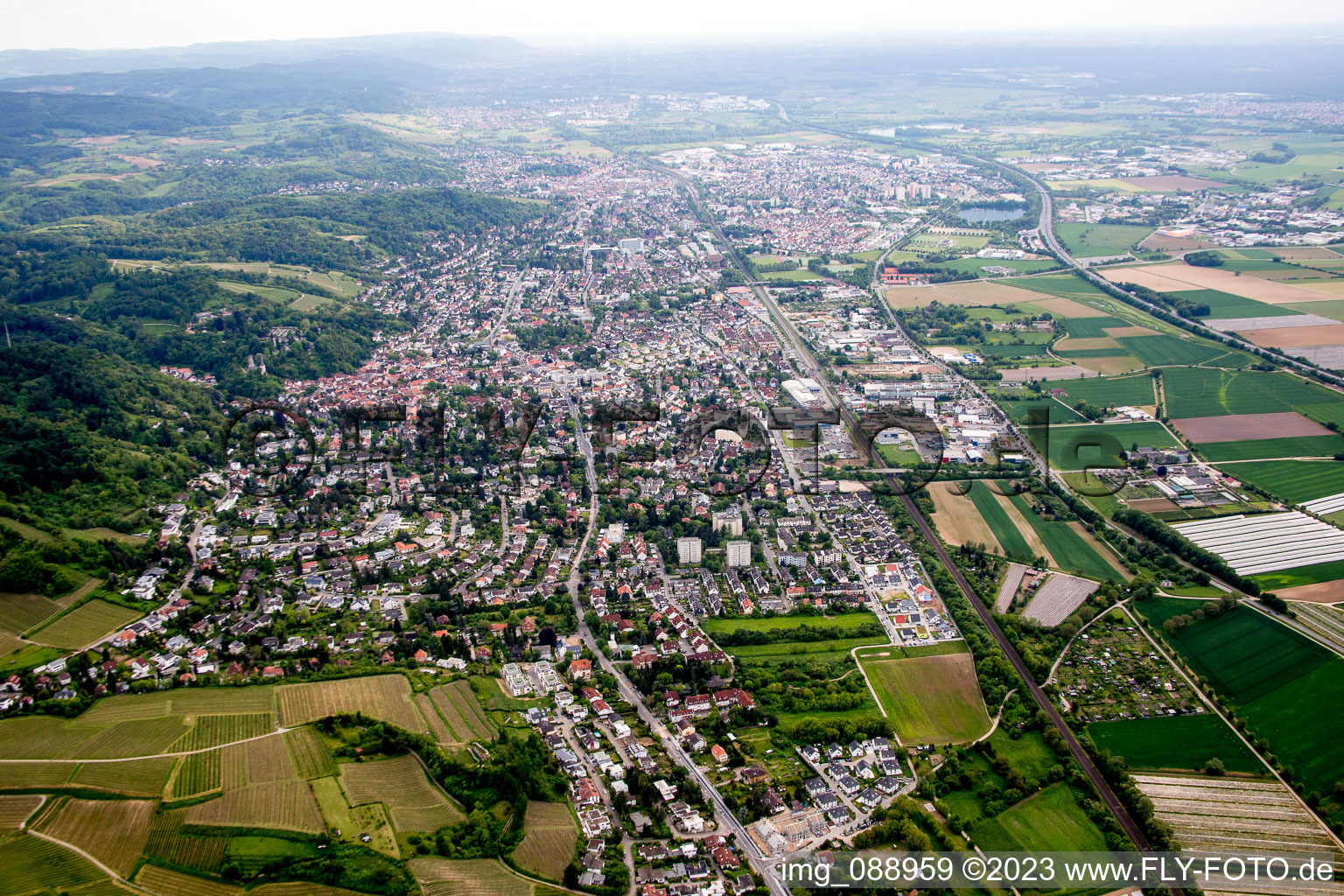 Luftbild von Bensheim-Auerbach im Bundesland Hessen, Deutschland