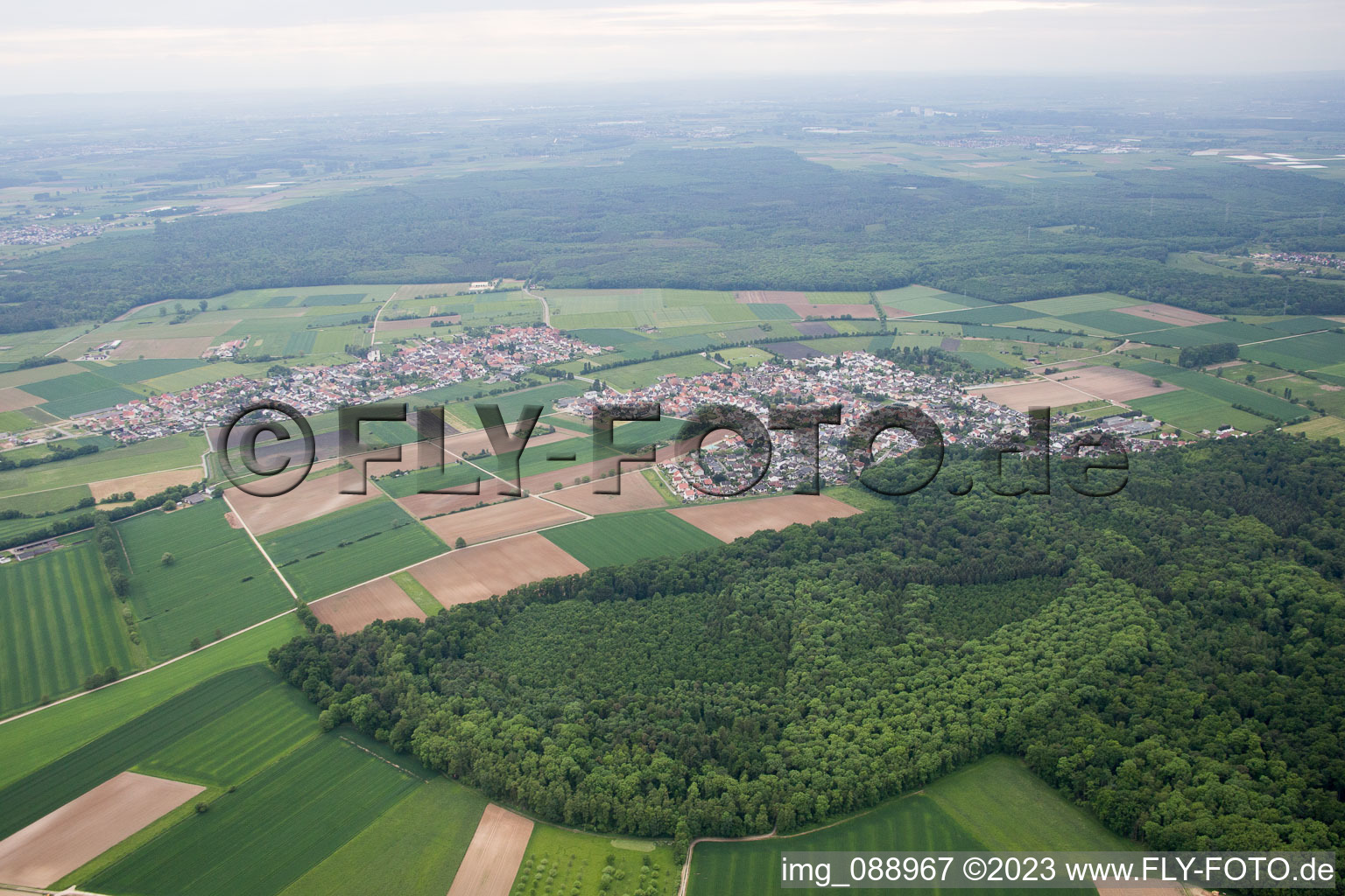 Luftaufnahme von Fehlheim im Bundesland Hessen, Deutschland