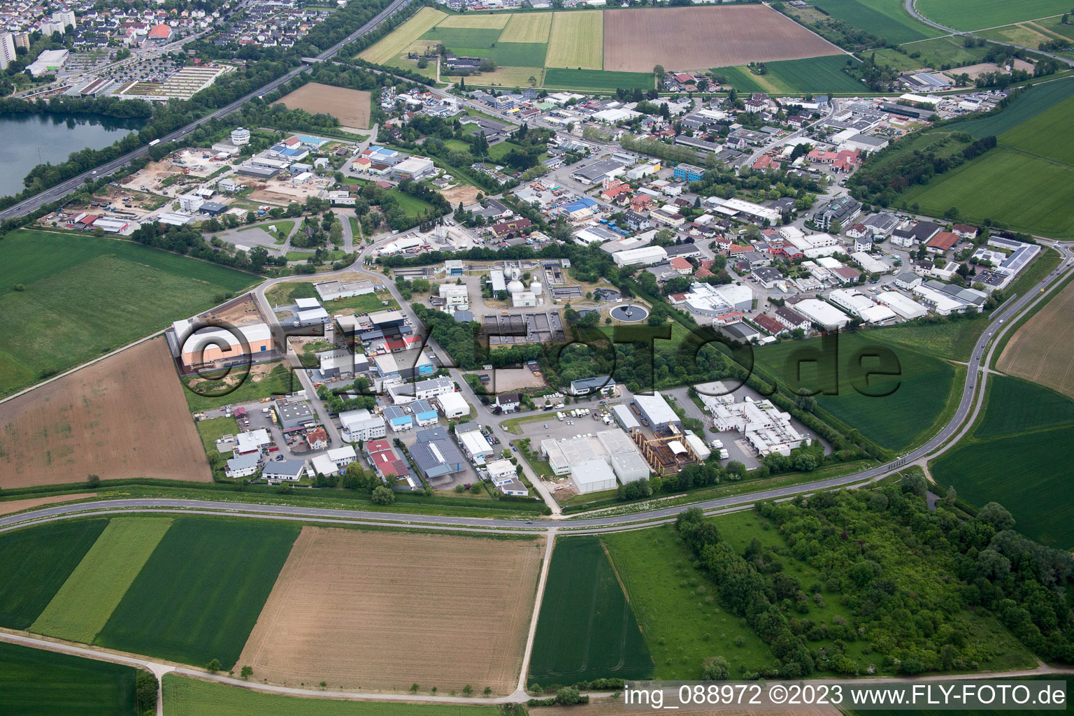 Bensheim, Industriegebiet W im Bundesland Hessen, Deutschland