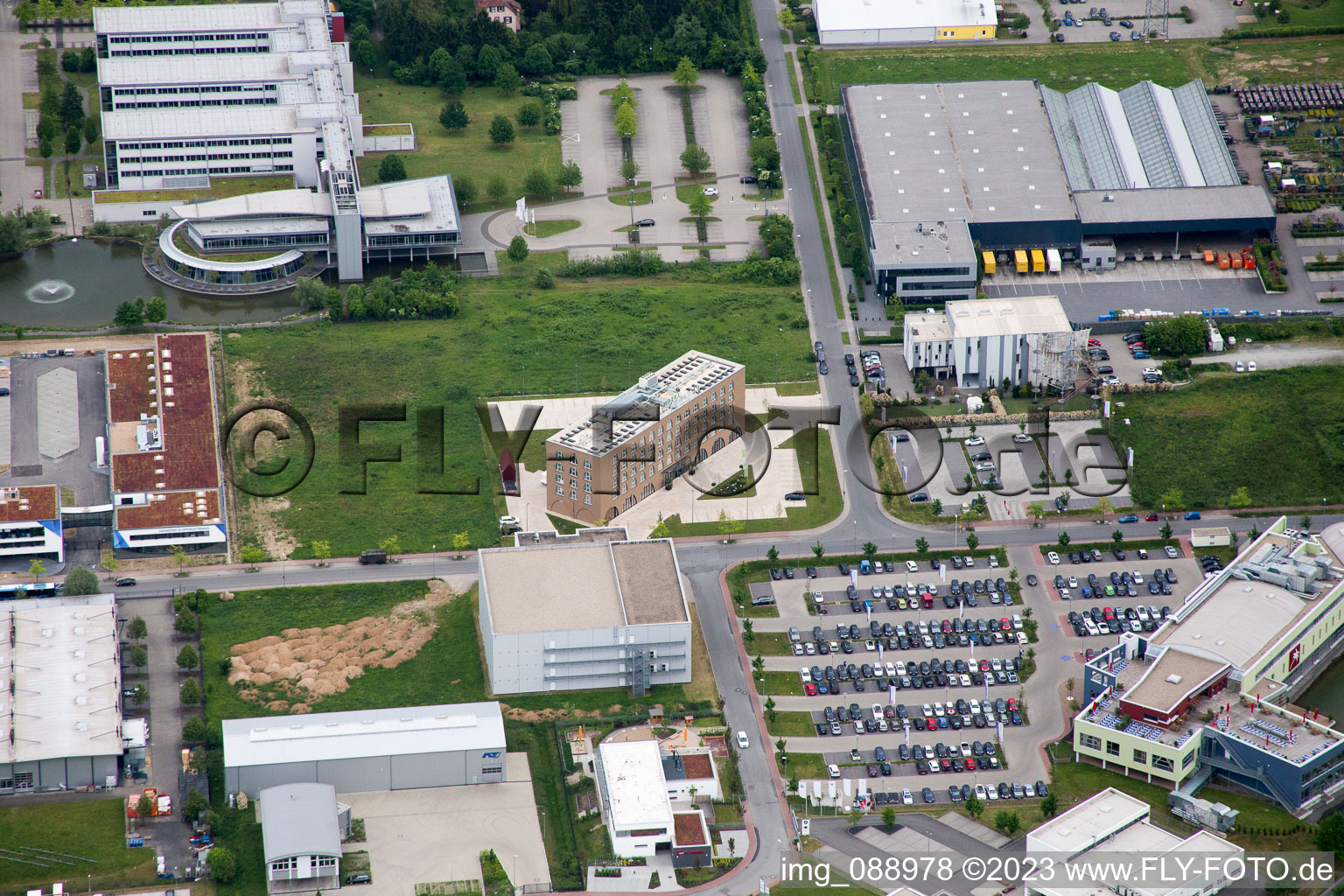 Bensheim, Industriegebiet W im Bundesland Hessen, Deutschland von oben gesehen