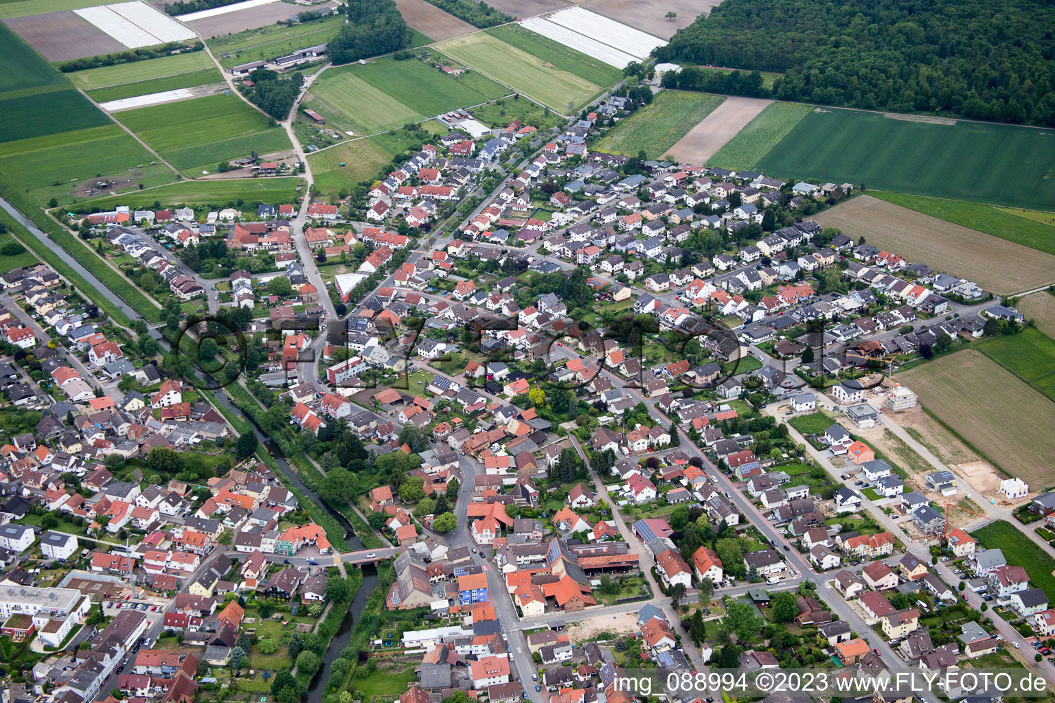 Einhausen im Bundesland Hessen, Deutschland von oben