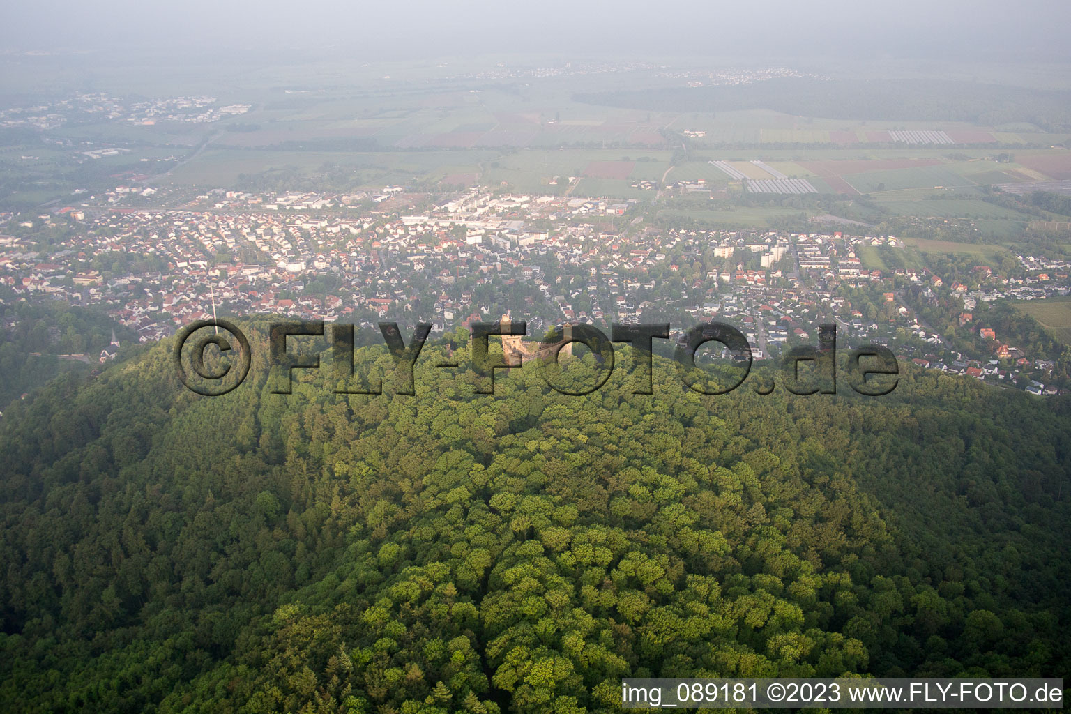 Auerbach, Schloß Auerbach im Bundesland Hessen, Deutschland von oben
