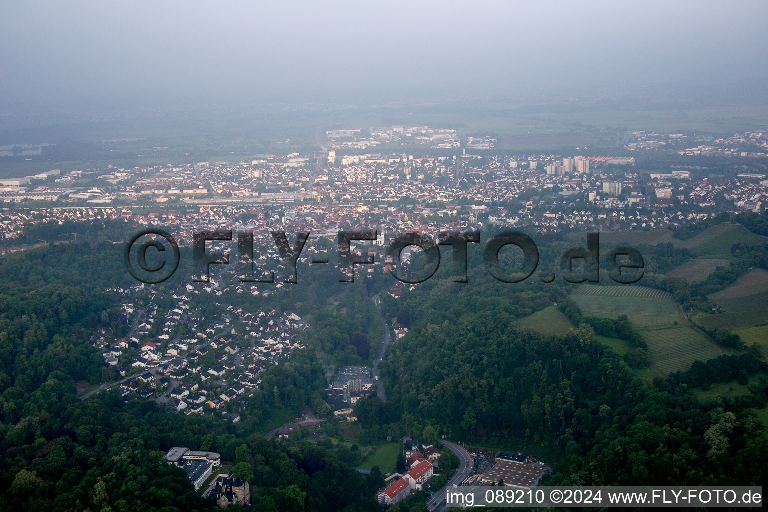 Bensheim von Osten im Bundesland Hessen, Deutschland