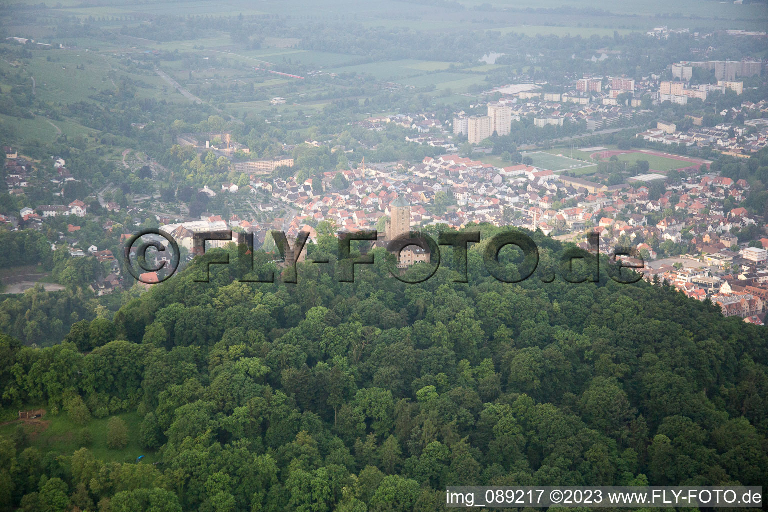Luftbild von Unter Hambach im Bundesland Hessen, Deutschland