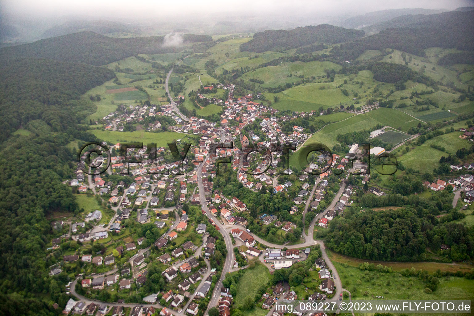 Luftaufnahme von Kirschhausen im Bundesland Hessen, Deutschland