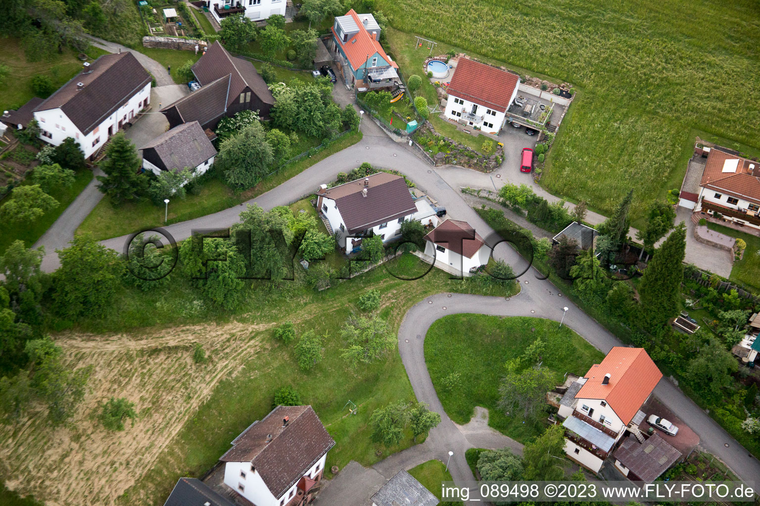 Drohnenbild von Brombach im Bundesland Baden-Württemberg, Deutschland