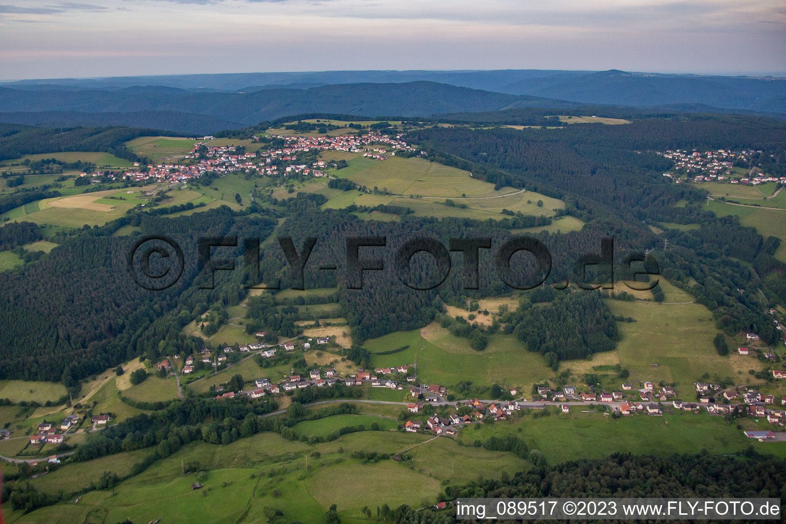 Luftbild von Ortsteil Rothenberg in Oberzent im Bundesland Hessen, Deutschland