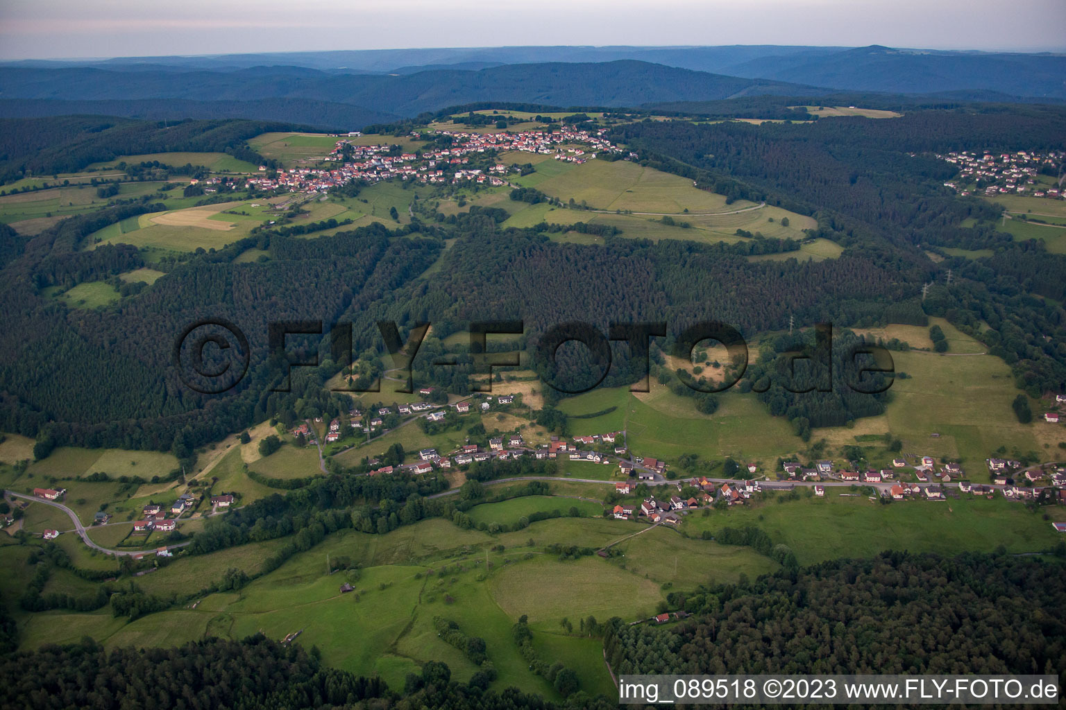 Luftaufnahme von Ortsteil Rothenberg in Oberzent im Bundesland Hessen, Deutschland