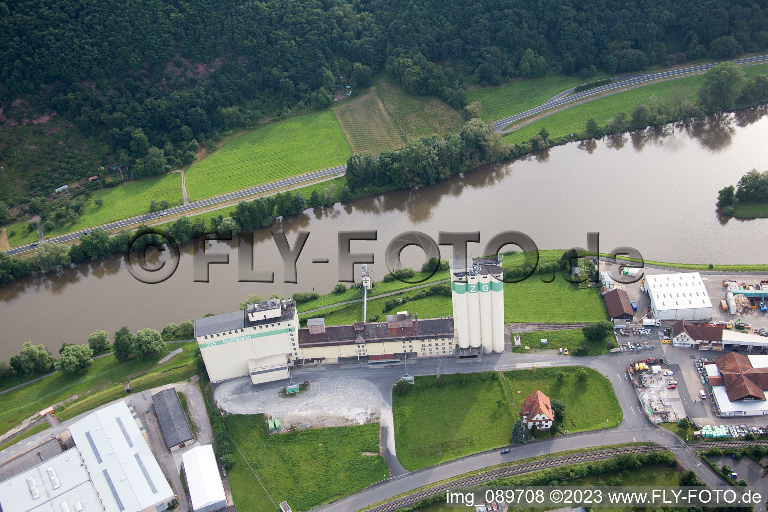 Luftbild von Hasloch im Bundesland Bayern, Deutschland