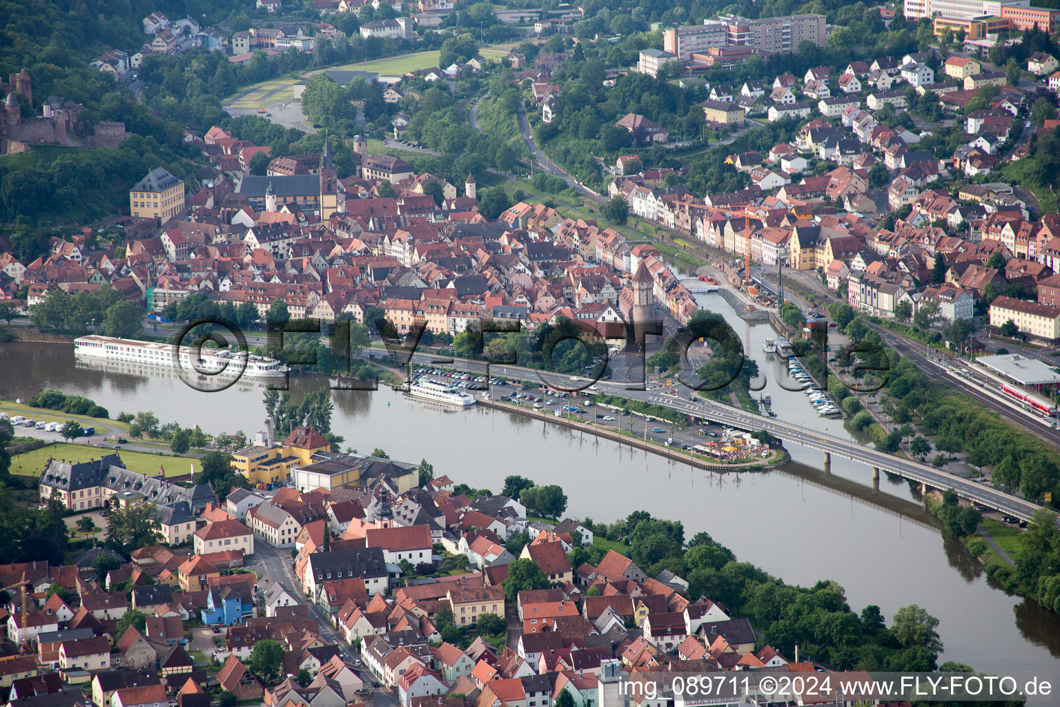 Luftaufnahme von Wertheim im Bundesland Baden-Württemberg, Deutschland