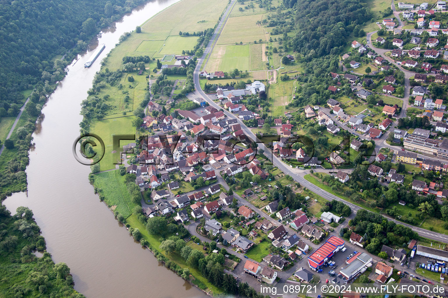 Schrägluftbild von Wertheim im Bundesland Baden-Württemberg, Deutschland