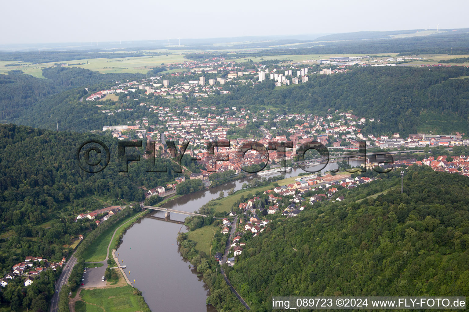 Wertheim im Bundesland Baden-Württemberg, Deutschland aus der Luft