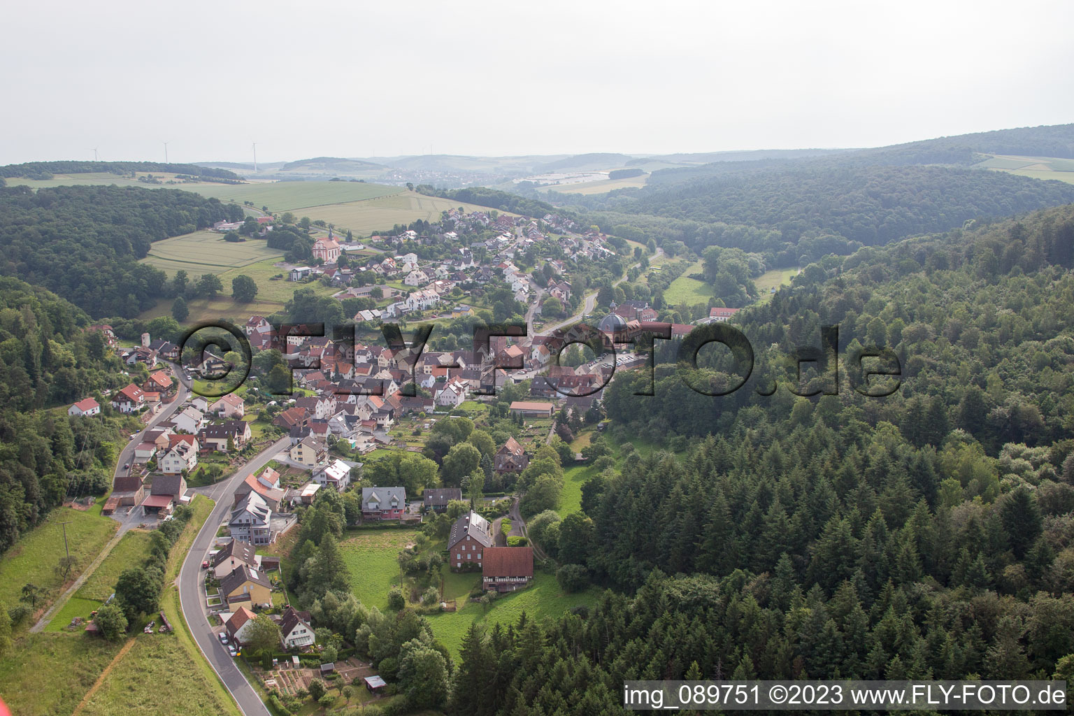 Luftbild von Holzkirchen im Bundesland Bayern, Deutschland