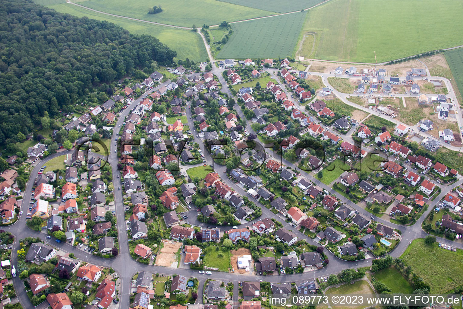 Luftaufnahme von Waldbrunn im Bundesland Bayern, Deutschland