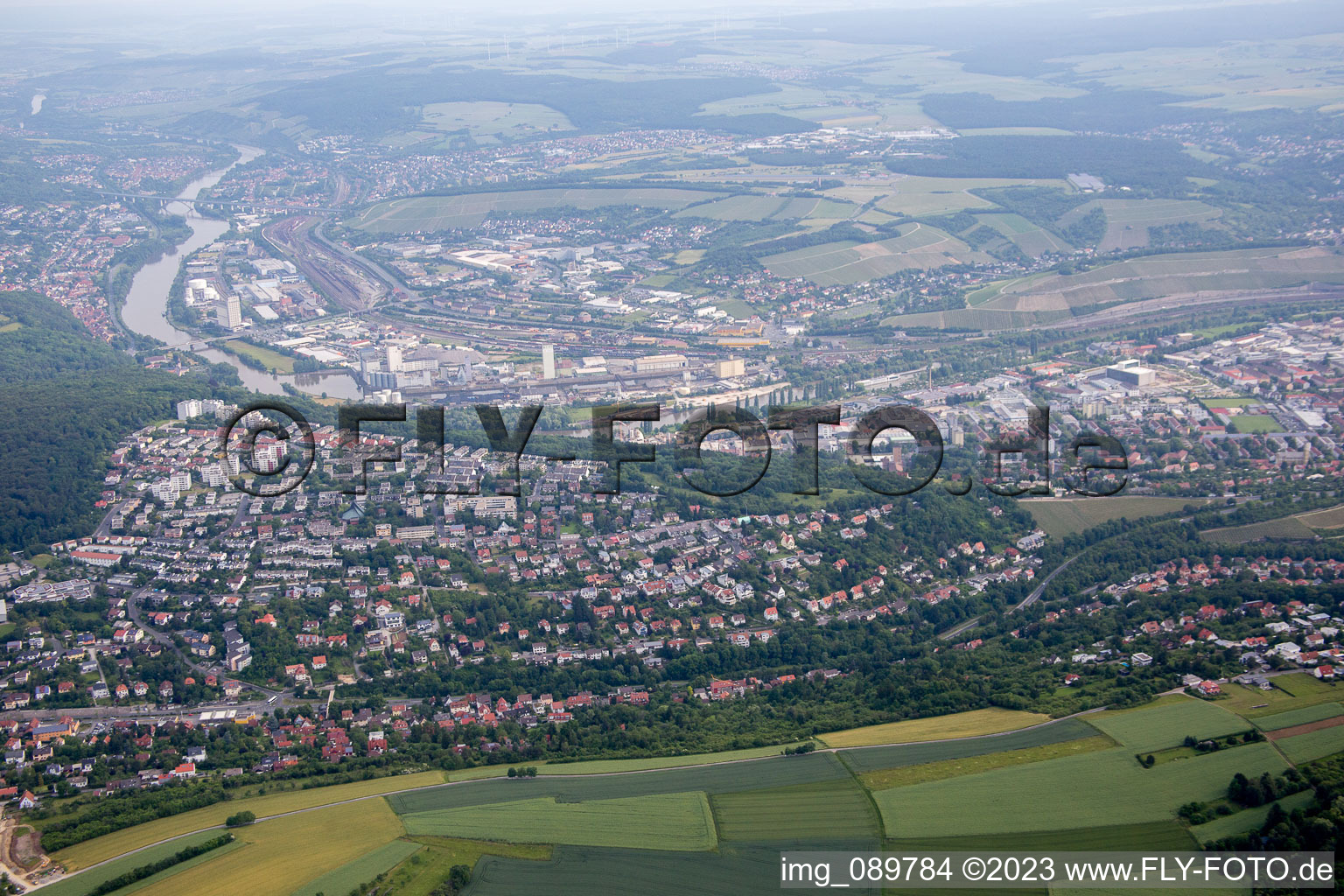 Luftbild von Würzburg im Bundesland Bayern, Deutschland