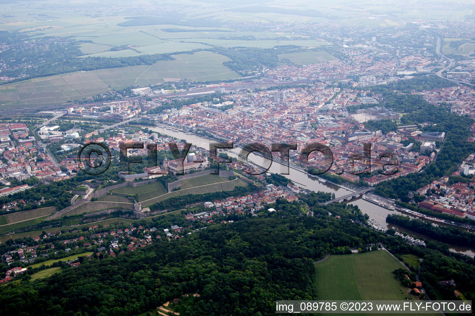 Luftaufnahme von Würzburg im Bundesland Bayern, Deutschland