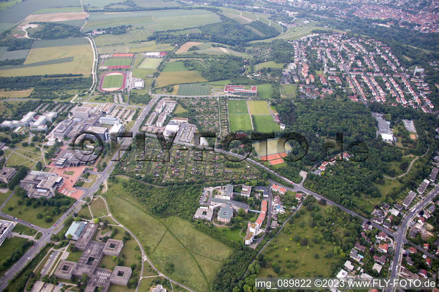Würzburg im Bundesland Bayern, Deutschland von einer Drohne aus
