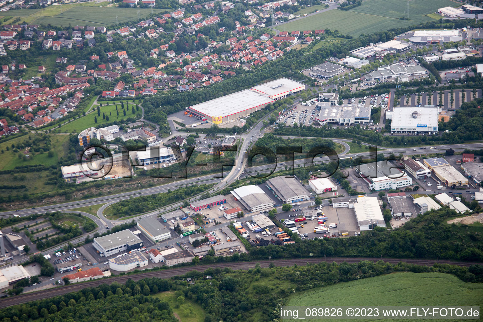 Luftbild von Würzburg Lengfeld im Bundesland Bayern, Deutschland
