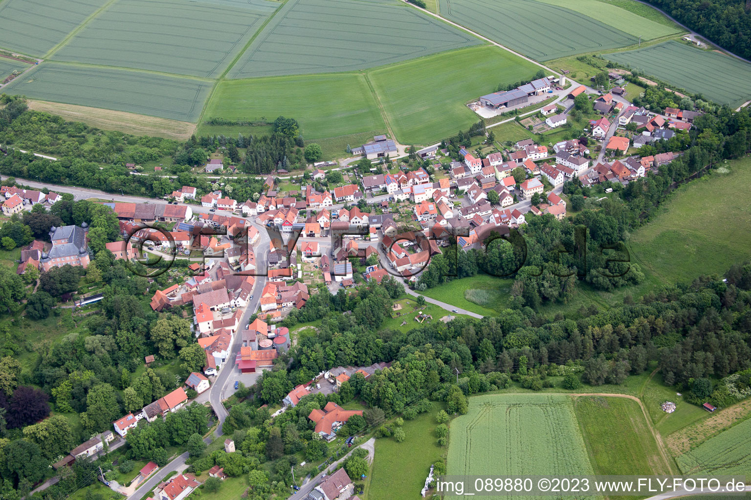 Luftbild von Waltershausen im Bundesland Bayern, Deutschland