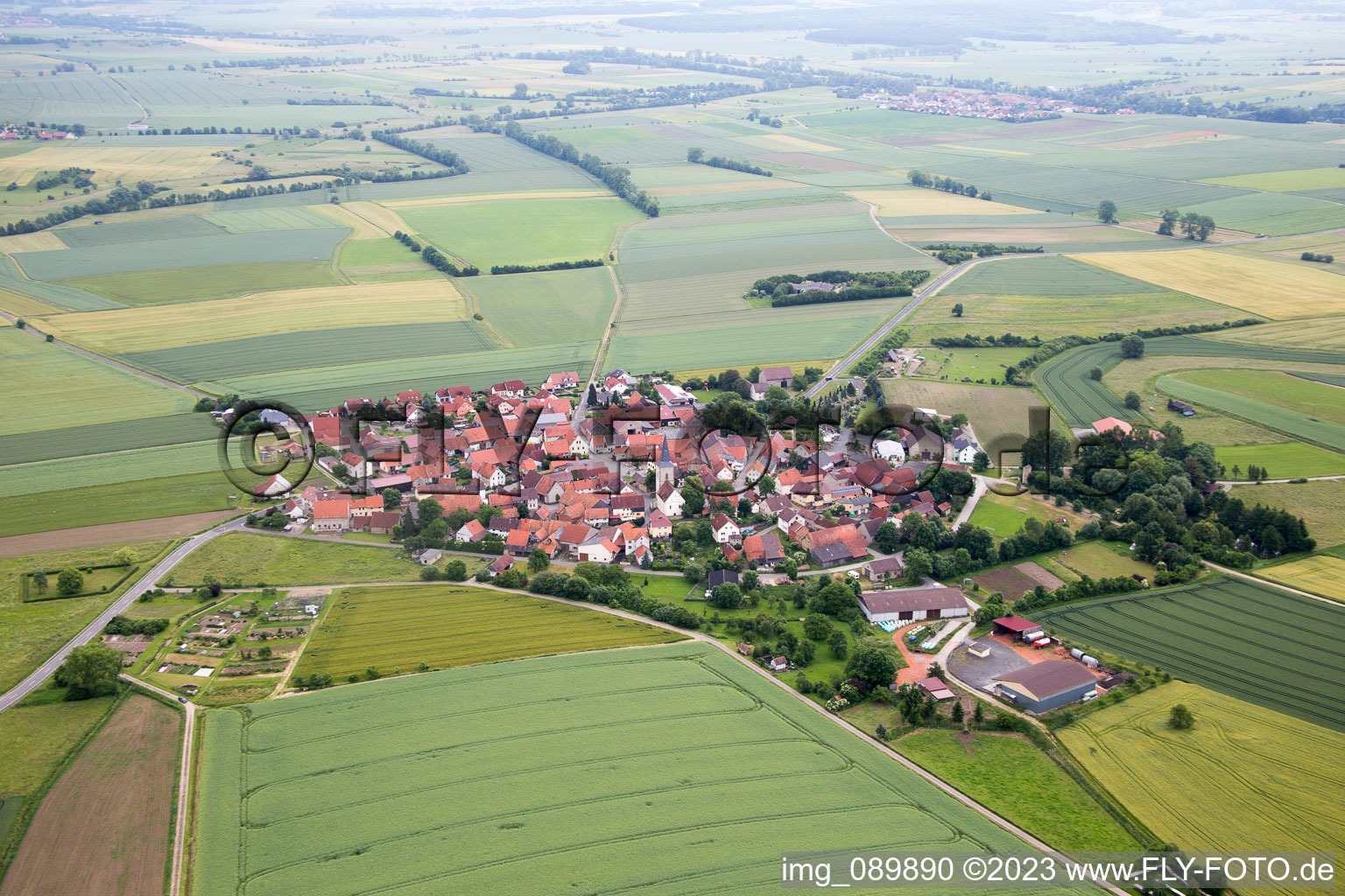 Luftbild von Rothausen im Bundesland Bayern, Deutschland