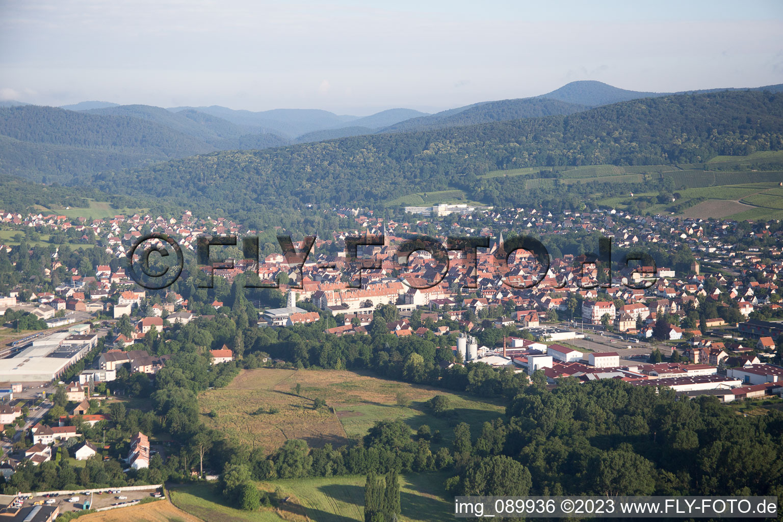 Wissembourg(Elsass) im Bundesland Bas-Rhin, Frankreich von oben