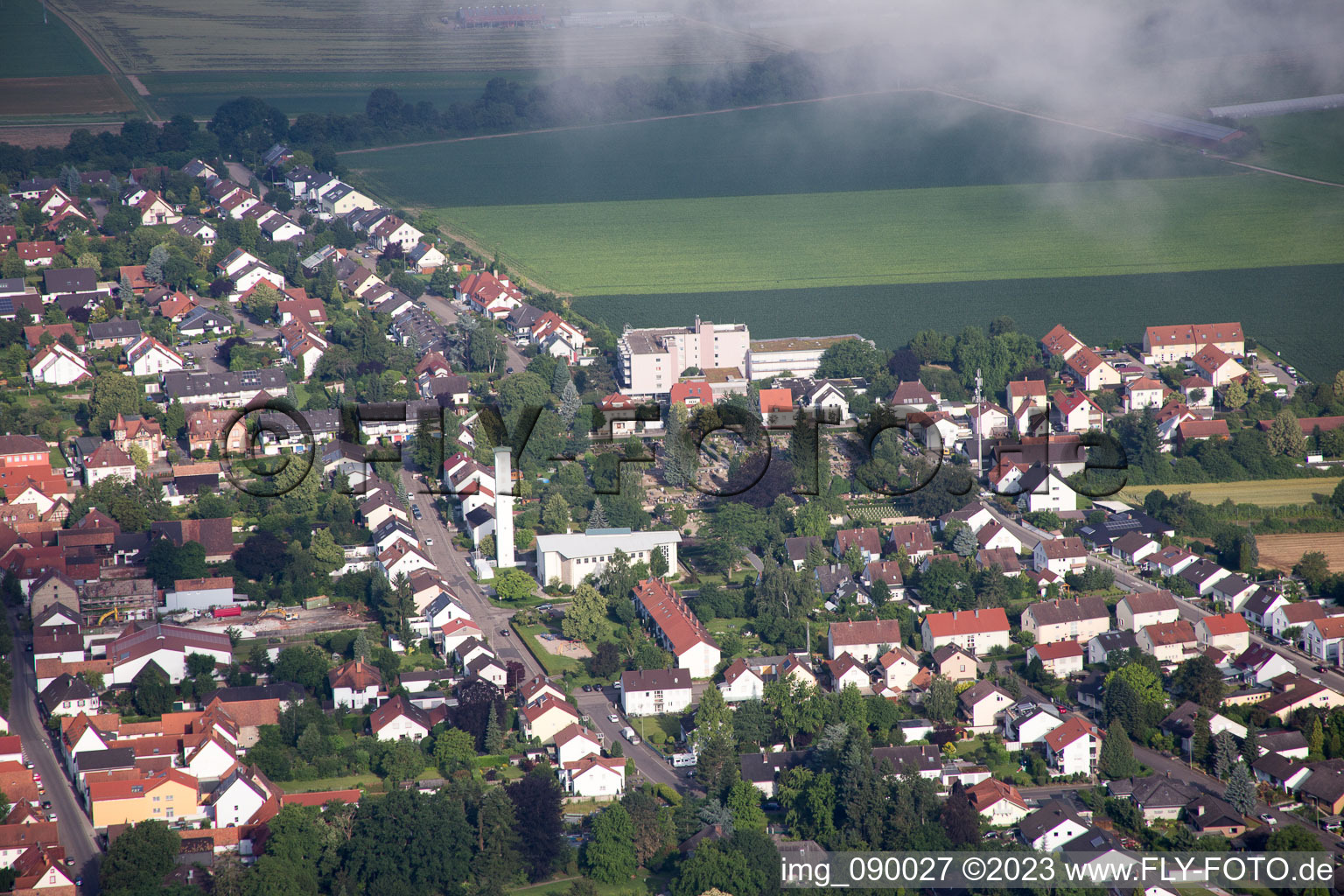Drohnenbild von Kandel im Bundesland Rheinland-Pfalz, Deutschland