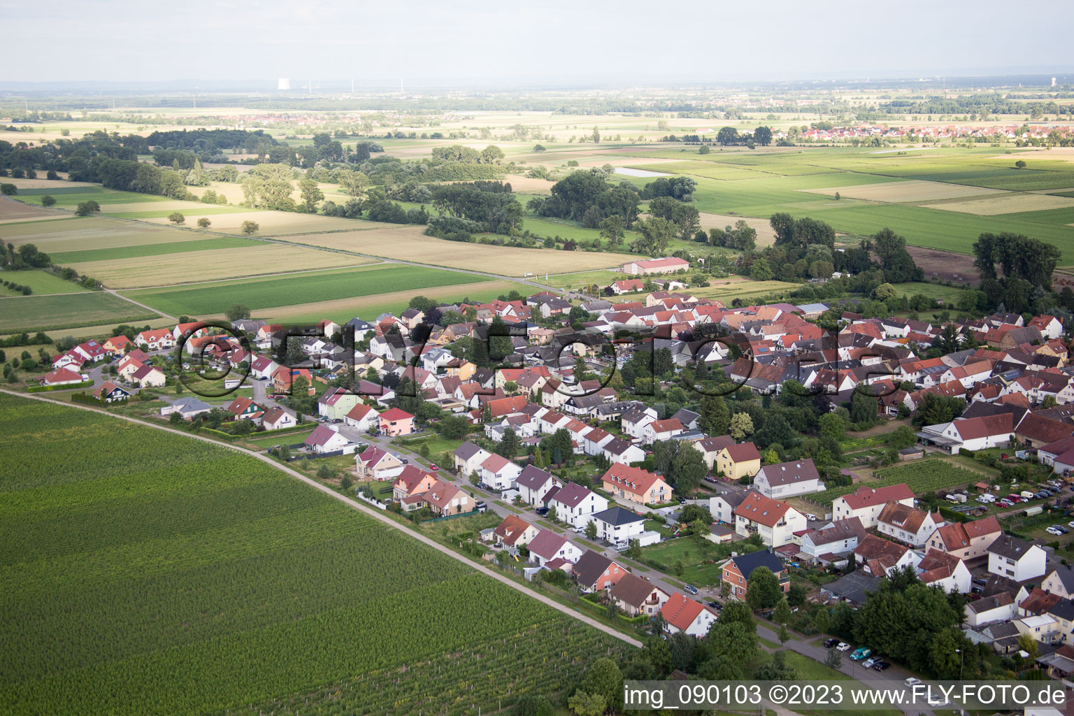 Luftbild von Ortsteil Duttweiler in Neustadt an der Weinstraße im Bundesland Rheinland-Pfalz, Deutschland