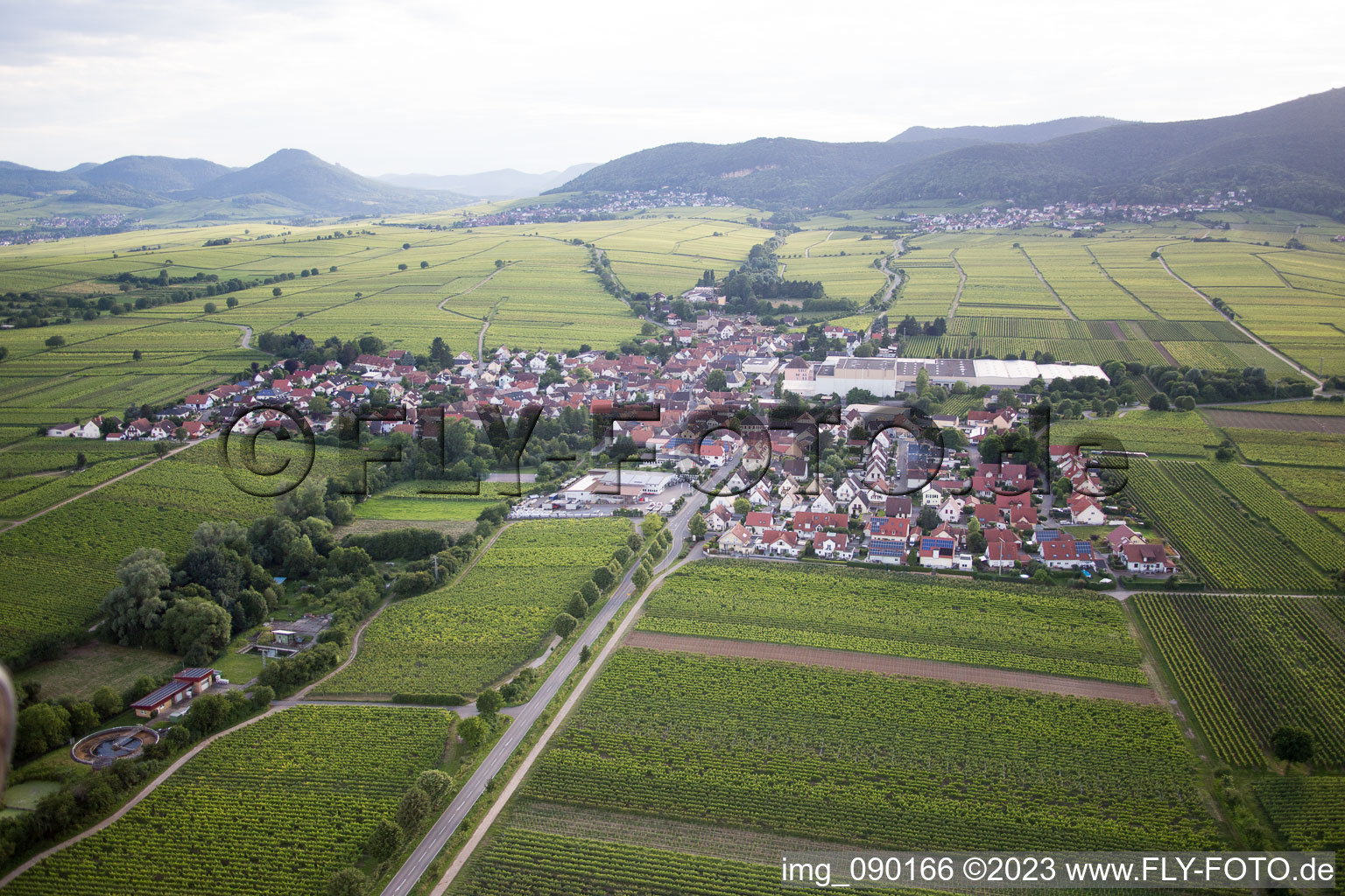 Luftbild von Böchingen im Bundesland Rheinland-Pfalz, Deutschland