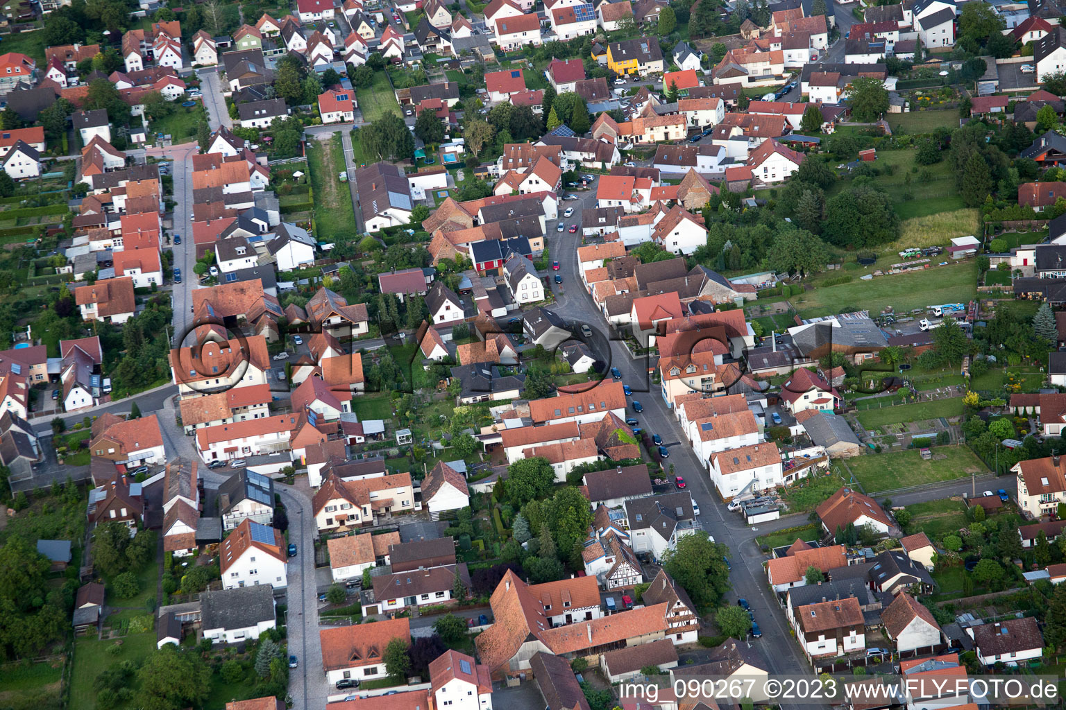 Minfeld im Bundesland Rheinland-Pfalz, Deutschland von oben