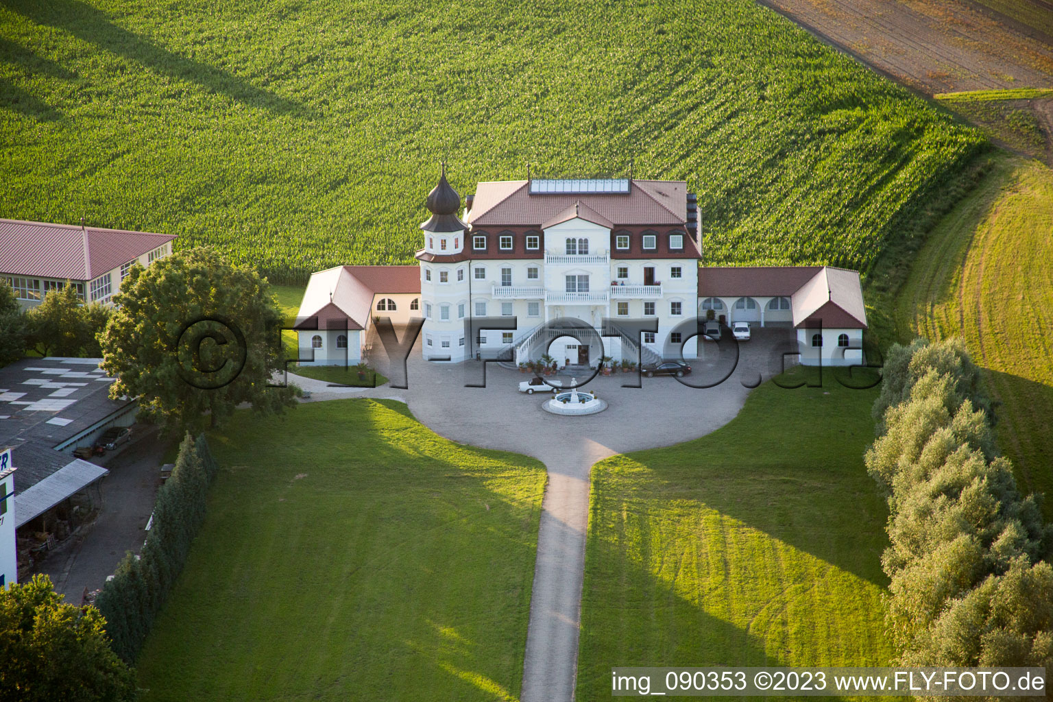 Luftbild von Moos im Bundesland Bayern, Deutschland