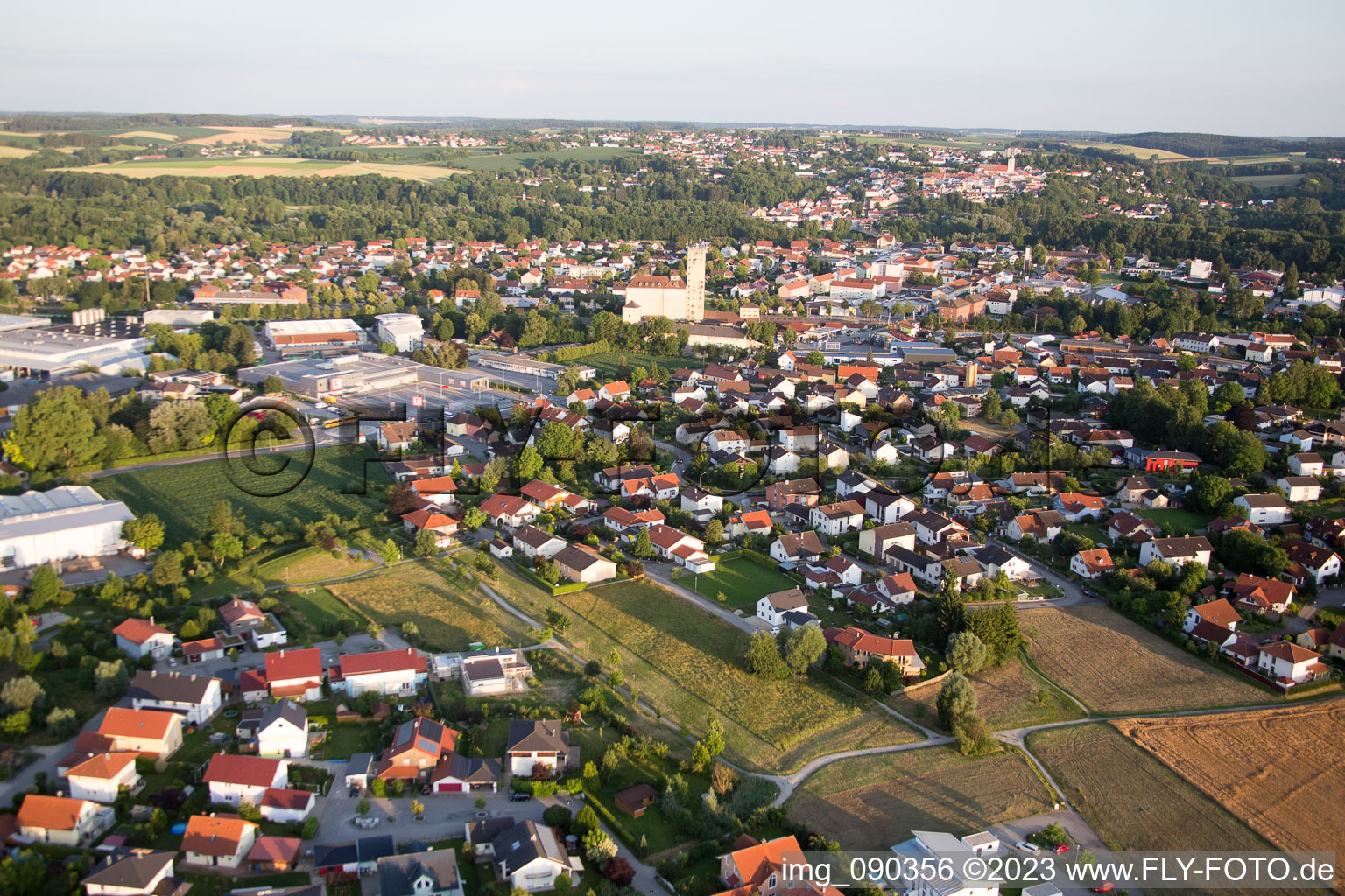 Luftaufnahme von Moos im Bundesland Bayern, Deutschland