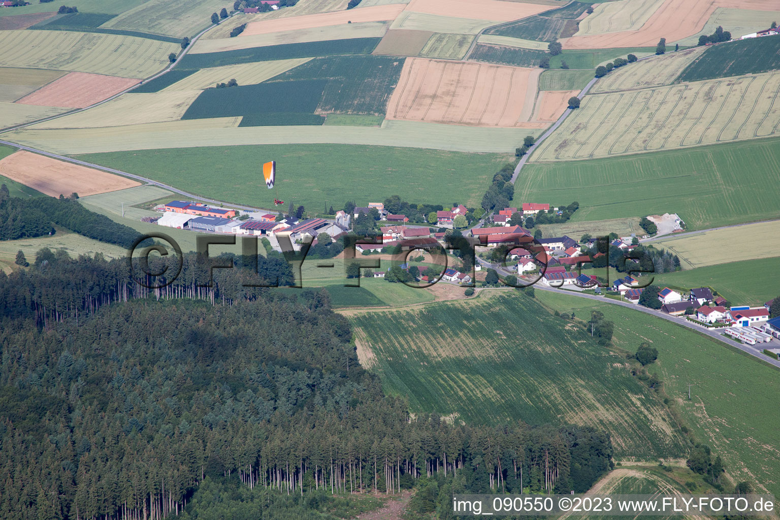 Luftbild von Hofdorf im Bundesland Bayern, Deutschland