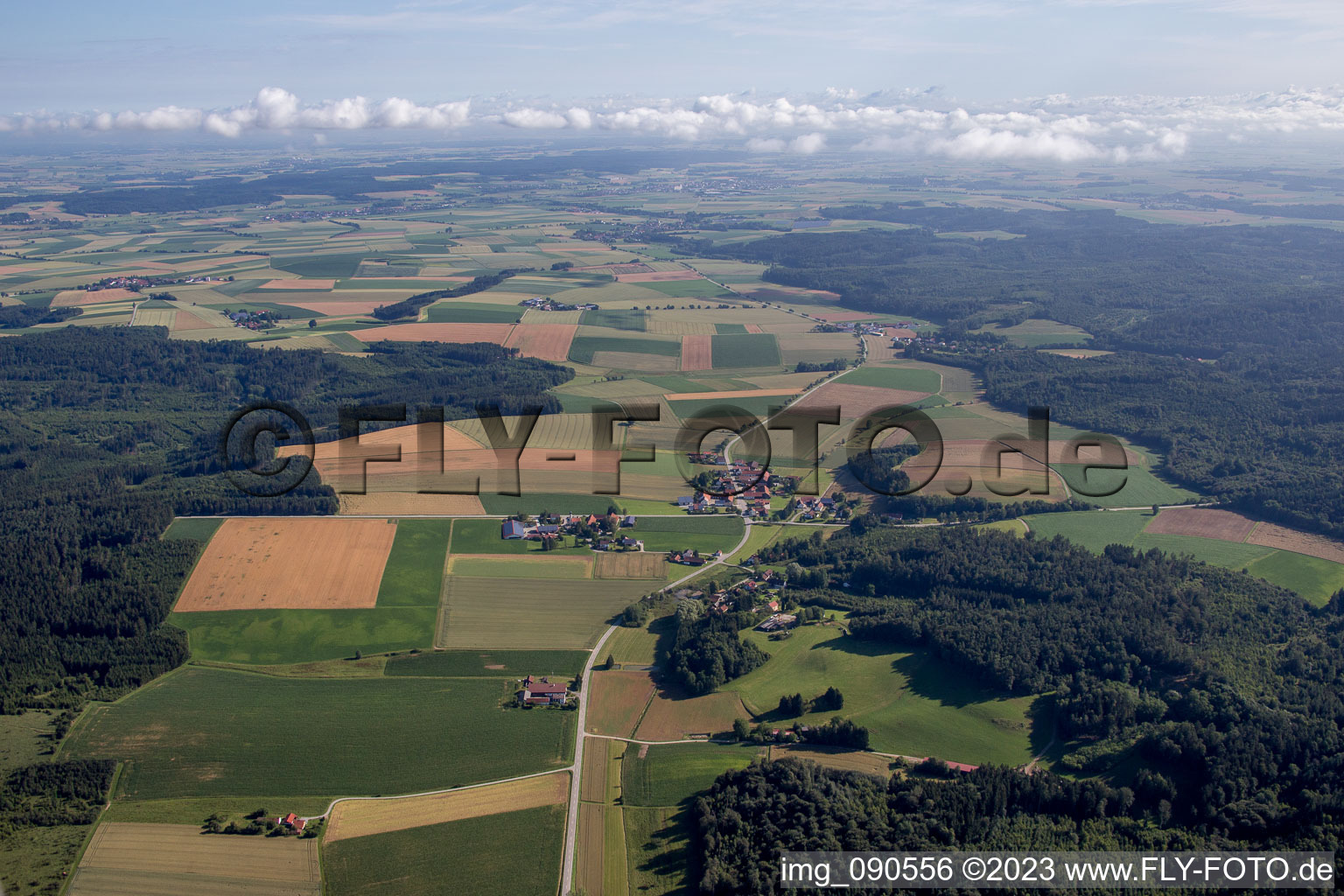 Luftbild von Pramersbuch im Bundesland Bayern, Deutschland