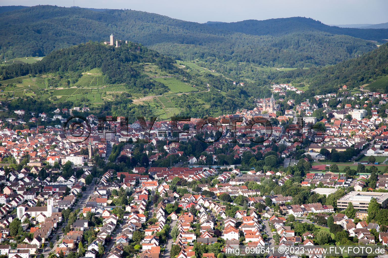 Heppenheim in Heppenheim an der Bergstrasse im Bundesland Hessen, Deutschland aus der Luft