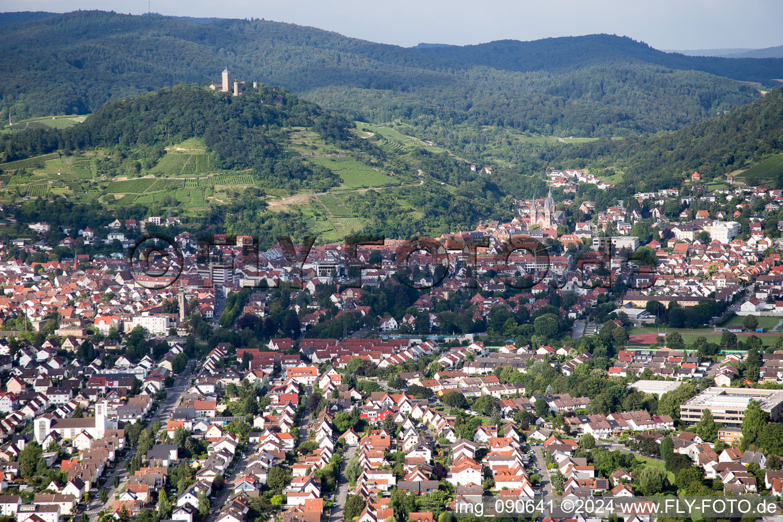 Heppenheim im Bundesland Hessen, Deutschland vom Flugzeug aus