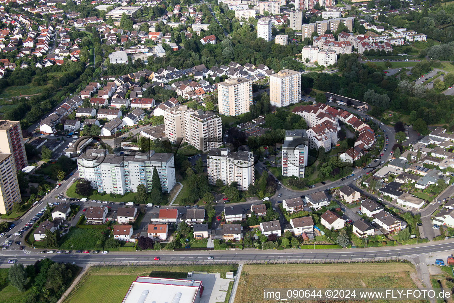 Heppenheim in Heppenheim an der Bergstrasse im Bundesland Hessen, Deutschland vom Flugzeug aus