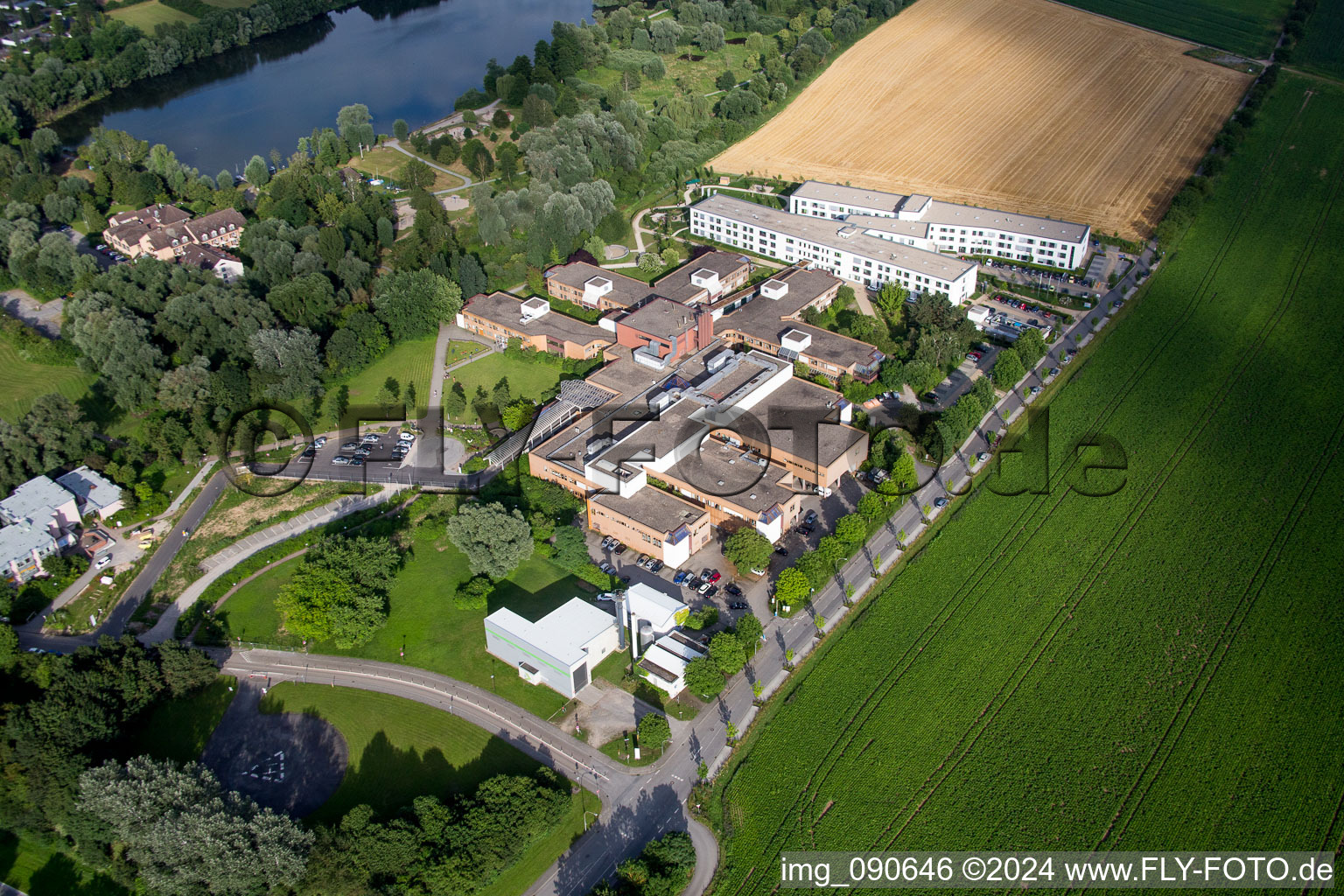 Klinikgelände des Krankenhauses Kreiskrankenhaus Bergstraße in Heppenheim (Bergstraße) in Heppenheim an der Bergstrasse im Bundesland Hessen, Deutschland